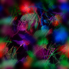 Watercolor bouquet of flowers, Beautiful abstract splash of paint, fashion illustration.Orchid flowers, poppy, cornflower,pansies, viola, field or garden flowers. seamless watercolor floral background