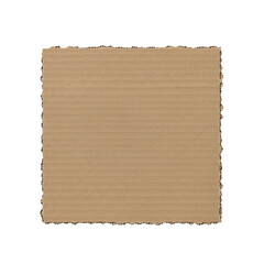 Cardboard Background Texture with Ripped Edges Graphic Recycle Brown Paperboard Material Rough on transparent background
