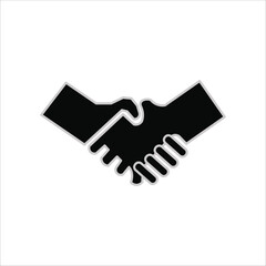 handshake icons. simple solid vector illustration