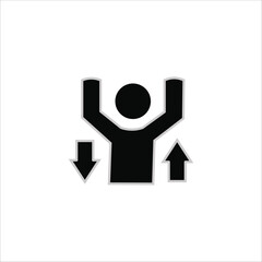 confidence icons. simple solid vector illustration