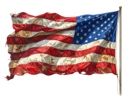 Firefly_A hyper-realistic painting of a weathered American flag 359684.png