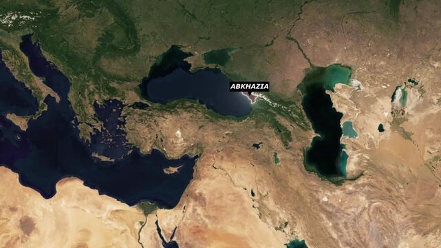 Abkhazia Country Map Borders Geographic Region Outline Political Detailed Map