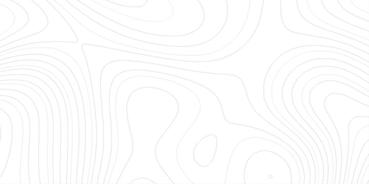 Abstract seamless topographic line map background with flowing various geometric black stripes contour patterns, organic terrain shapes and modern minimalist style.