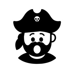 character emotion pirate surprise vector on white background
Vector icon character with emotion