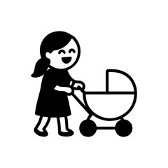 character emotion mother with child joy vector on white background
Vector icon character with emotion