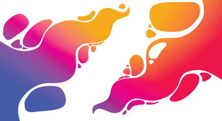 Abstract Liquid Gradient Flow Shapes. Vibrant abstract gradient fluid shapes with colorful flowing liquid style modern background for digital design, poster, cover, futuristic template