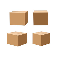 Stacked Delivery Boxes Illustration