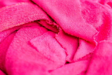 Abstract Pink Fabric Texture, Soft pink fabric texture background.