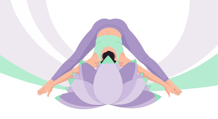 A Yoga Pose Embracing Floral Elements, Illustrating Balance and Harmony in a Unique Way