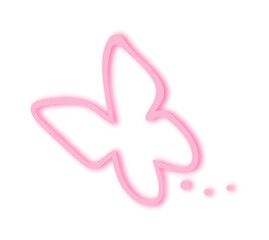 핑크빛을 지닌 핑크 나비