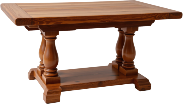 Wooden items like this table are classic furniture pieces for any household and add warmth to interior spaces