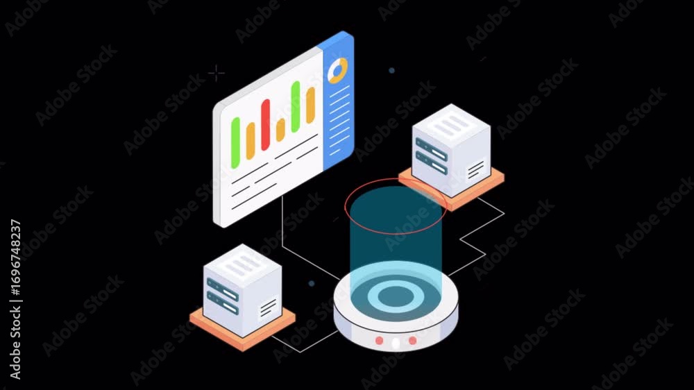 Poster pie chart dashboard interface animation alpha channel