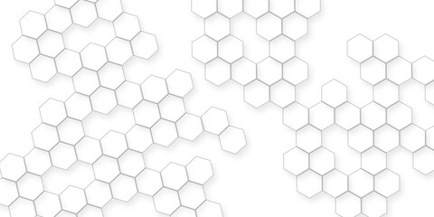 Modern business and technology concept abstract white hexagon background featuring clean geometric patterns and elegant minimalist abstract depth.