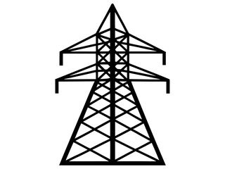 Electrical Transmission Tower  black silhouette vector,Electrical Tower icon