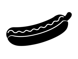 Hot Dog black silhouette vector,Hot Dog  icon