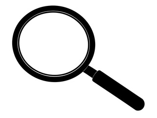 Magnifying glass  black silhouette vector,magnifying glass icon