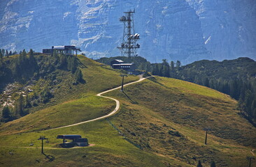 View from Schwarzeck over Lofer direction Marmorsee, Austria, Europe 
