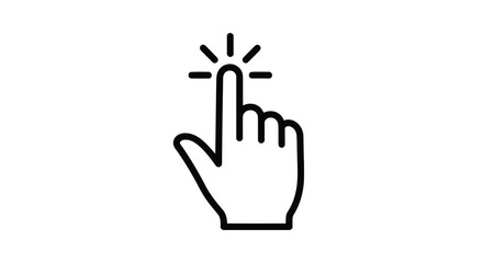 Obraz premium Vector illustration of hand touching or clicking on something