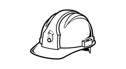 Fototapeta premium Vector illustration of construction helmet