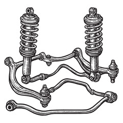 Car Suspension Vector