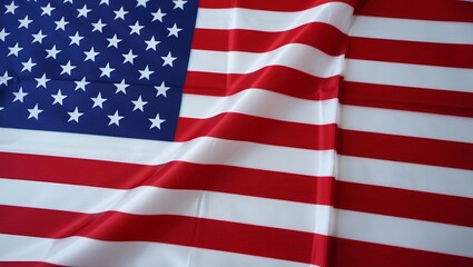 Obraz premium United States Flag Close-Up of Stars and Stripes