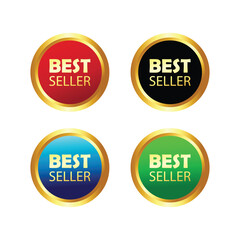 Set of Best Seller label for business purpose