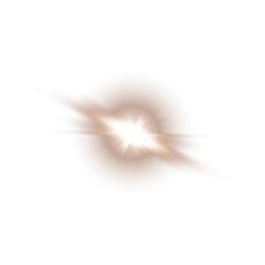 Obraz premium Chocolate Brown Star Light Sparkle. Glowing Flare Effect and Shimmer Shine Glow Elements 