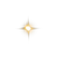 Fototapeta premium Gold Star Light Sparkle. Glowing Flare Effect and Shimmer Shine Glow Elements 