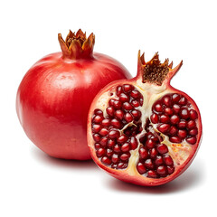 pomegranate isolated on white background Ai Genarated image 4k