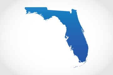 Fototapeta premium Vector graphic artwork suitable for print and web containing flat detailed map of FLORIDA