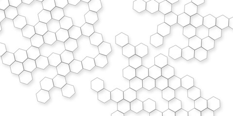 Abstract modern dynamic seamless business concept white hexagon background with geometric pattern, clean minimal texture, modern futuristic design layout.