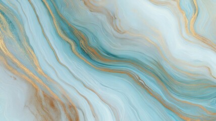 Elegant blue and gold marble texture. AI generated