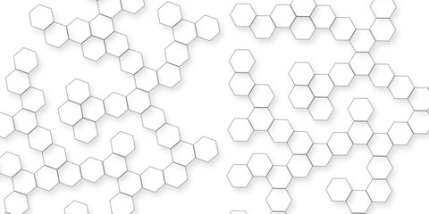 modern minimalistic abstract white background with hexagon patterns, modern geometric white background with various geometric hexagon, Modern white abstract background with smooth soft curves.