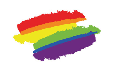 Intersex inclusive progress pride flag inspired brush stroke design vector on transparent background