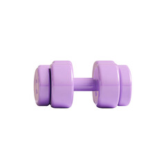 Obraz premium Lavender Purple Dumbbell Isolated on Black Background - Fitness, Gym, Exercise Equipment