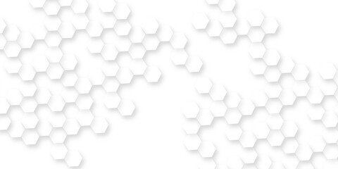 Abstract modern dynamic and geometric patterns of white hexagon background featuring clean geometric symmetry, subtle depth, and modern minimalistic visual elegance.
