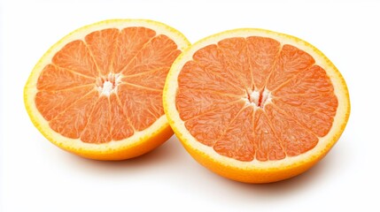 Sliced citrus fruits vibrant halves