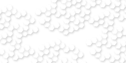 Abstract modern dynamic and geometric patterns of white hexagon background featuring clean geometric symmetry, subtle depth, and modern minimalistic visual elegance.
