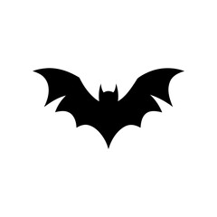 bat wings icon black silhouette vector illustration on transparent background