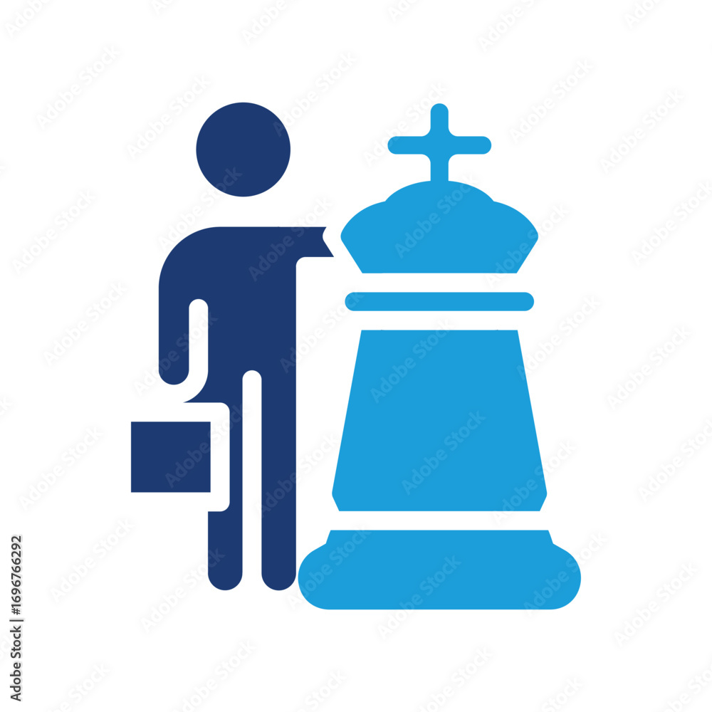 Poster strategy colored icon vector design good for web or mobile app
