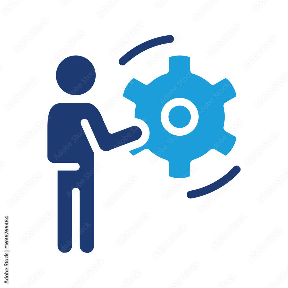 Poster manage colored icon vector design good for web or mobile app