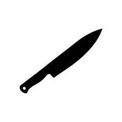 knife icon black silhouette vector illustration on transparent background.eps