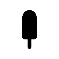 popsicle icon black silhouette vector illustration on transparent background