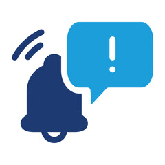 notification bell allert message colored icon vector design good for web or mobile app