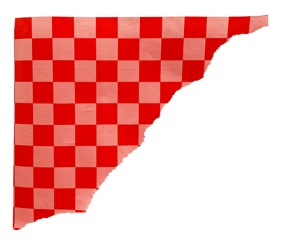 Corner Border Checkered Wrapping Paper