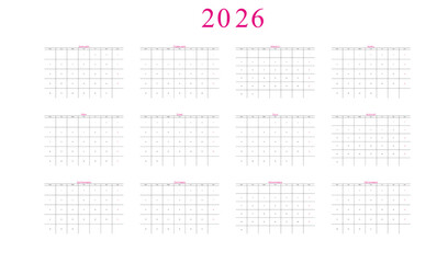 Calendar For 2026 Year Starts On Sunday