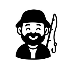 character emotion fisherman joy vector on white background
Vector icon character with emotion