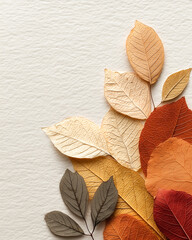 Elegant Thanksgiving-themed composition featuring textured paper