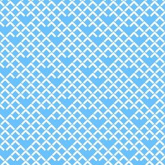 Freehand seamless pattern, grid, blue and white, illustration.