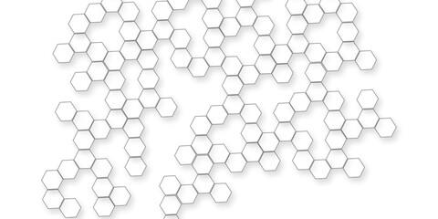 White hexagon abstract background, seamless geometric honeycomb pattern, clean minimal futuristic surface, 3D texture design for technology, corporate, digital, presentation, website, wallpaper.